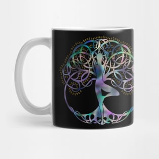 Glowing symbol for Vriksasana - Yoga Tree pose Mug